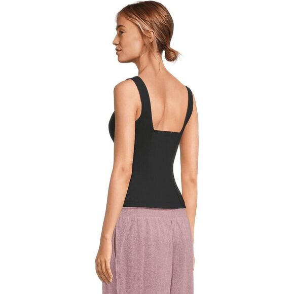 Free People Black Somewhere Sometime Cami Stretch Tank Top Med NWOT - Picture 7 of 8